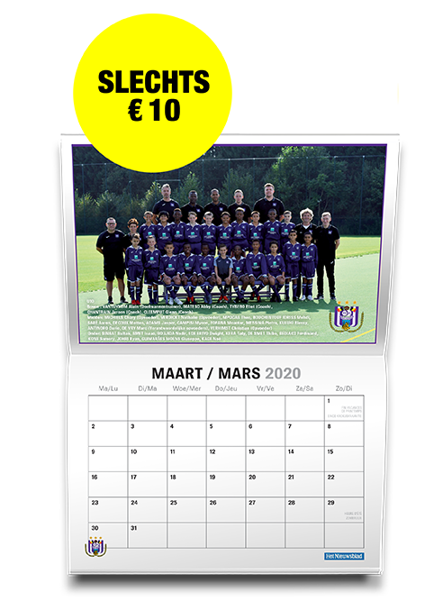 Anderlecht kalender - Het Nieuwsblad